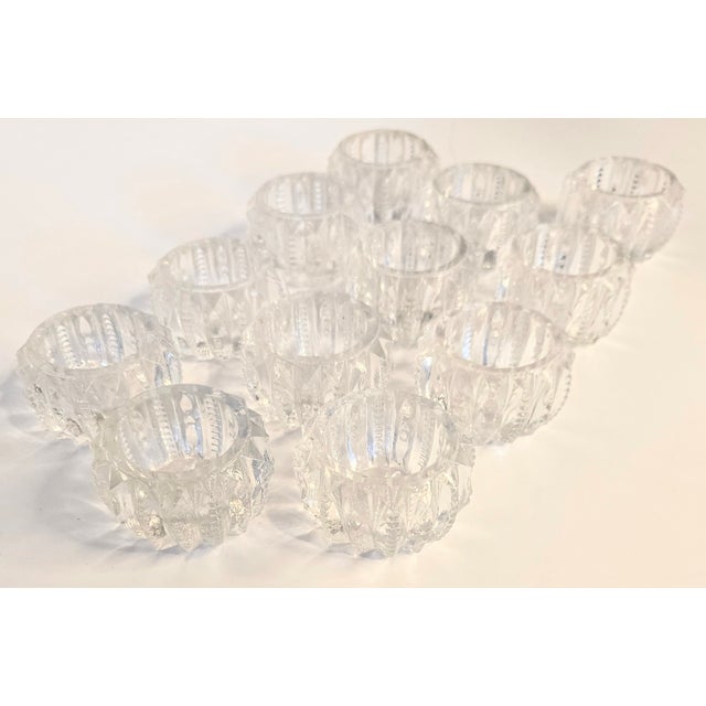 Transparent Vintage Salt Cellars- Set of Twelve For Sale - Image 8 of 12