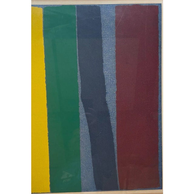 Yellow 1969 Natvar Bhavsar Color Field Abstract Screenprint - Listed Indian Artist For Sale - Image 8 of 12