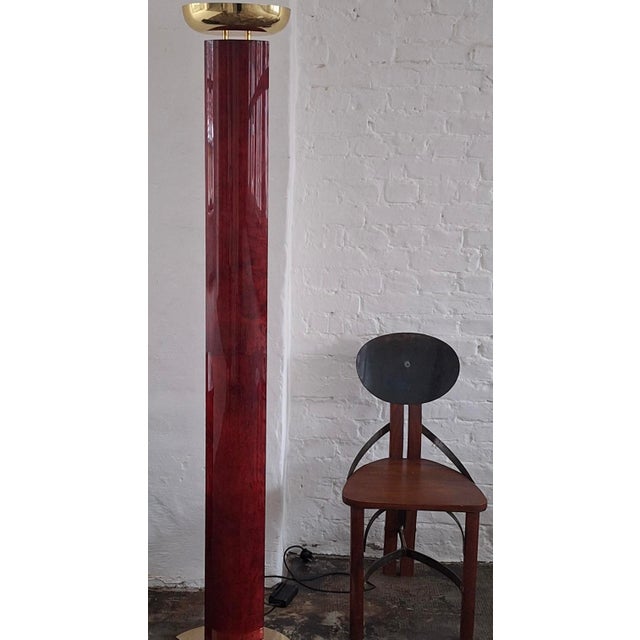 Model 2591 Floor Lamp in Lacquered Parchment from Aldo Tura, Italy, 1970s For Sale - Image 6 of 18