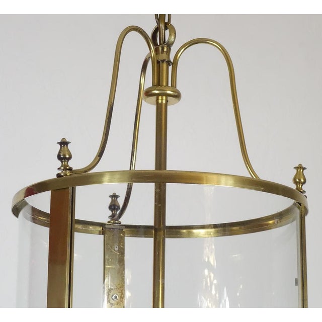 1960s Vintage Brass & Glass Hollow Ceiling Lamp, 1960s For Sale - Image 5 of 10