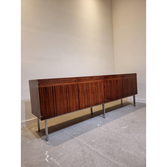 Sideboard with Travertine Top attributed to Etienne Fermigier, France, 1961 For Sale - Image 9 of 17