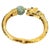 Bochic "Orient" Carved Vintage Mint Jade Bangle Set In 18K Gold & Silver For Sale - Image 15 of 18