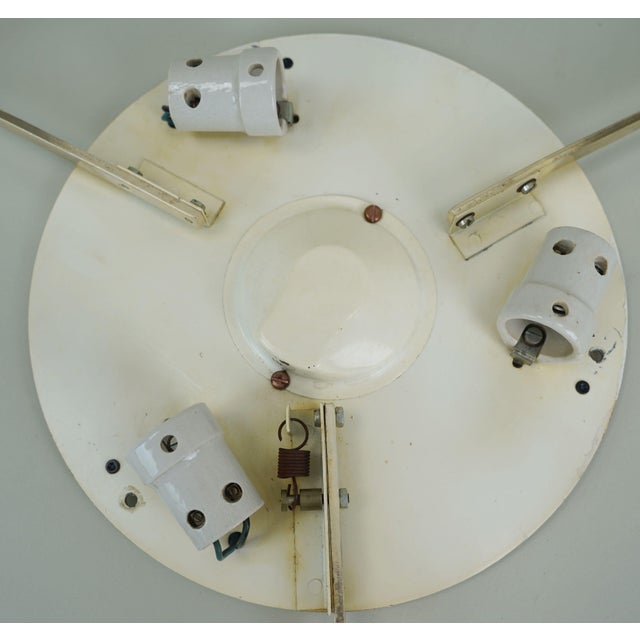 Vintage Ice Glass Ceiling Lamp Flush Mount with Relief Surface from Kaiser-Leuchten, 1960s For Sale - Image 16 of 18