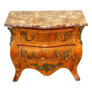 19th C. French Louis XV Miniature Walnut Commode For Sale