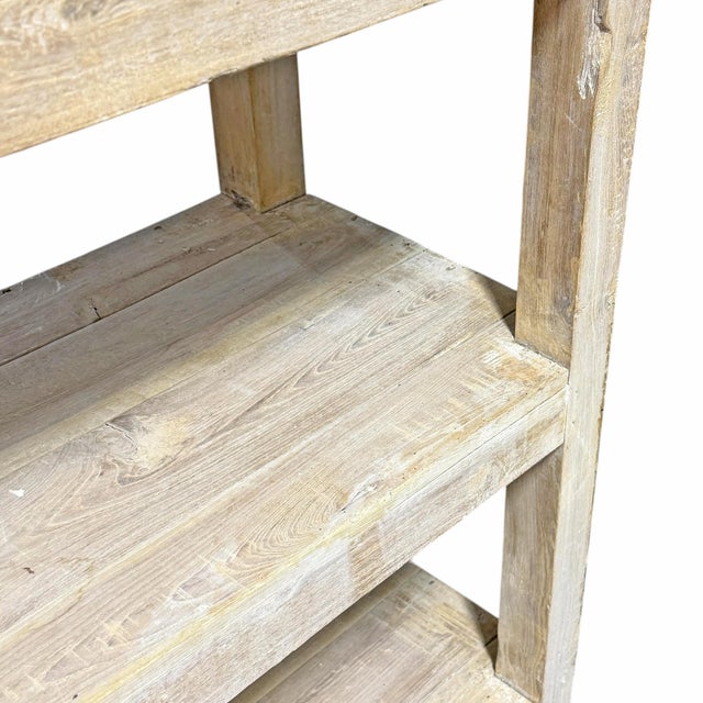 French Whitewashed Pine Bookcase For Sale - Image 13 of 16