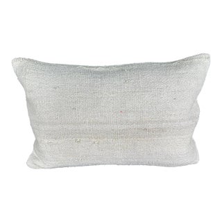 Turkish Hemp Pillow Cushion Natural Beige Pillow Cushion Cover 16" x 24" For Sale