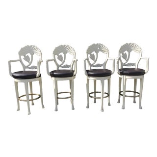 Vintage Mid-Century Modern Bar Stools - Set of 4 For Sale