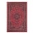 Boho Chic Vintage Retro Kashan Red/Blue Wool Rug - 9'7'' X 12'9'' For Sale