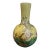 Chinese Ceramic Vase Qing Dynasty Qianlong Marked Yellow Ground Famille Rose Porcelain Tianqiu Vase Hand Carved Peacocks Pattern For Sale
