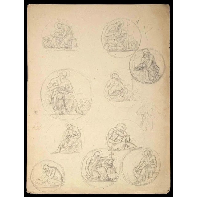 Aurelio Mistruzzi, Study for a Medal, Original Drawing, 20th Century For Sale - Image 3 of 3