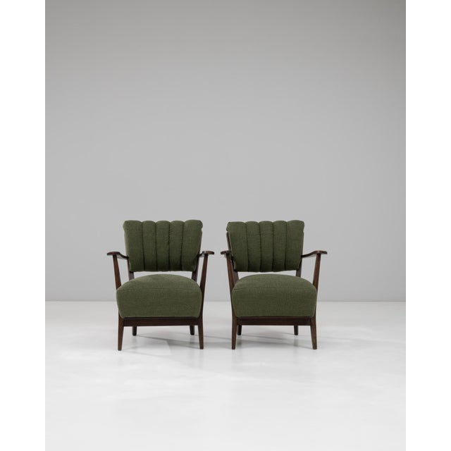1940s Scandinavian Mid-Century Upholstered Lounge Chairs - A Pair For Sale - Image 4 of 18
