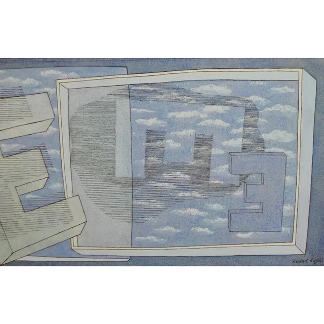 Printmaking Materials Rare 1965 Herbert Bayer "Tender Picture E" Offset Lithograph – Bauhaus Masterpiece For Sale - Image 7 of 10