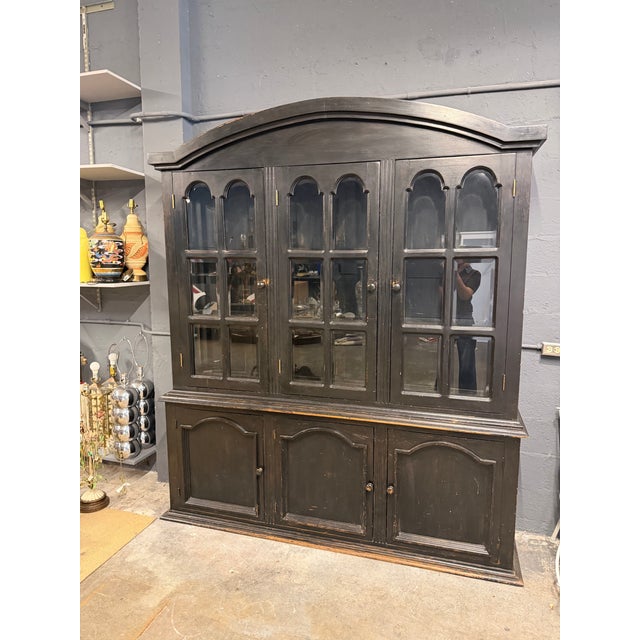 Farmhouse English China Cabinet For Sale In Miami - Image 6 of 6