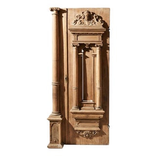 Antique Carved Architectural Door, 1600s For Sale