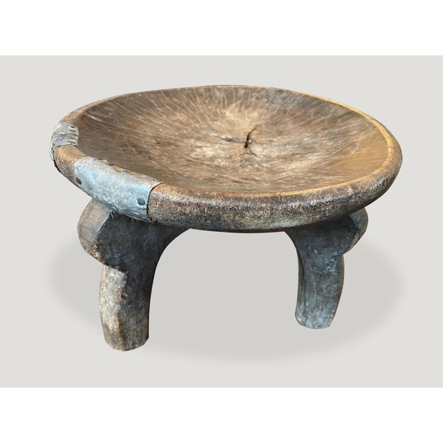Early 20th Century Antique African Stool, Side Table or Bowl For Sale - Image 5 of 6