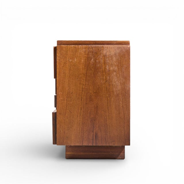 Mid 20th Century Lane Staccato Brutalist Mid Century Walnut Lowboy Dresser For Sale - Image 5 of 10