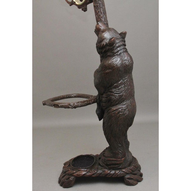Wood 19th Century Black Forest Bear Hall Stand, 1880s For Sale - Image 7 of 18