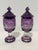 Pair of Bohemian Amethyst Engraved Covered Beakers, Late 19th Century For Sale In Providence - Image 6 of 8