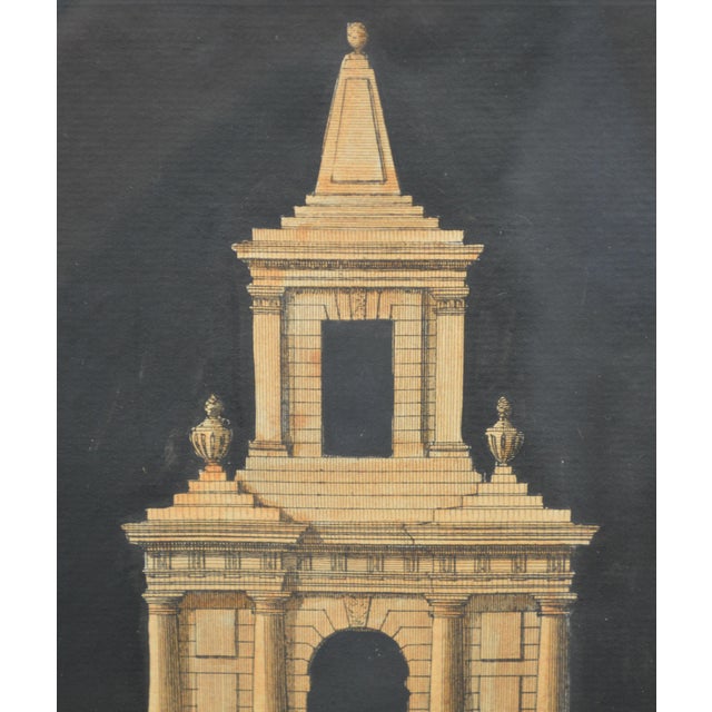 A very good pair of antique architectural engravings. The engravings are 18th/19th century and have been treated to an ink...