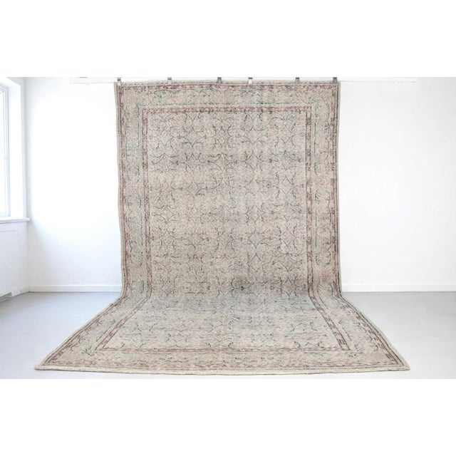 Turkish Mid 20th Century Grey Anatolian Wool Tribal Carpet For Sale - Image 3 of 7