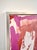 Abstract Rare Lea Nikel Acrylic on Cardboard Mounted on Fabric Painting, 1996 For Sale - Image 3 of 5