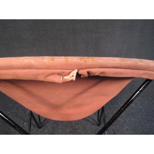 Metal 1960s Vintage Modern Style Canvas Lounge Chair For Sale - Image 7 of 10
