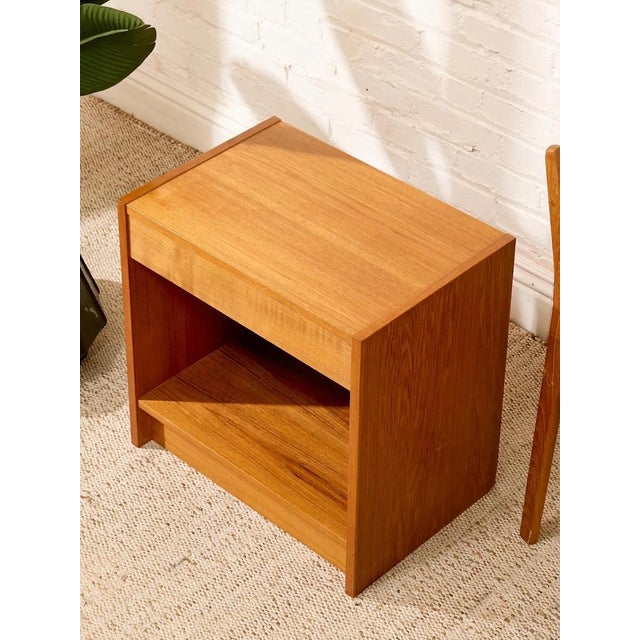 Mid-Century Modern Danish Mid-Century Modern Wood Nightstand For Sale - Image 3 of 11