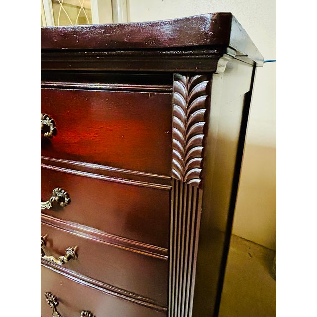 Mid 20th Century Dixie Furniture Federal Style Mahogany Chest of Drawers For Sale - Image 12 of 12