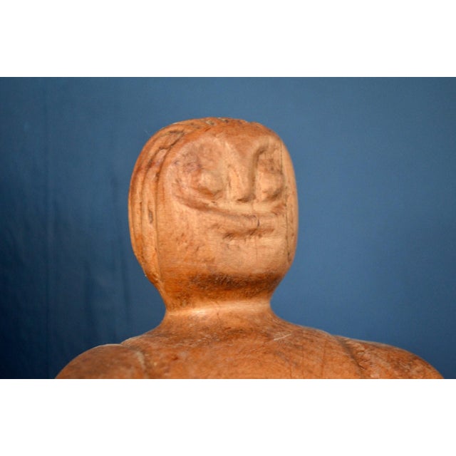 Brown Art Brut Style Wooden Sculptures, Italy, 1970s, Set of 2 For Sale - Image 8 of 12