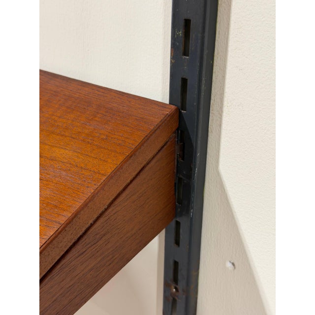 Teak Wall Unit With 3 Shelves Danish Mid-Century Modern For Sale - Image 13 of 14