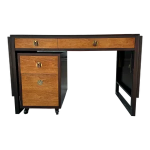 Edward Wormley for Dunbar Desk With Drop Leaves and File Cabinet
