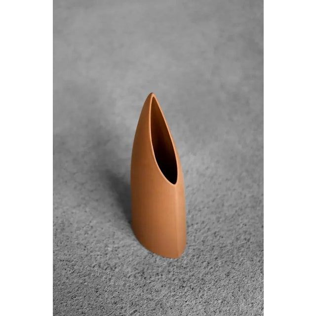 Mid-Century German Modern Stoneware Brick Red Vase from Asa Selection, 1980s For Sale - Image 6 of 9