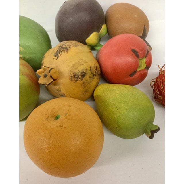 1970s Vintage Tropical Fruit & Italian Clay Topiary - 10 Pieces For Sale - Image 9 of 13