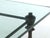 Late 20th Century Contemporary Giacometti Style Bronze Metal and Glass Coffee Table For Sale - Image 5 of 8