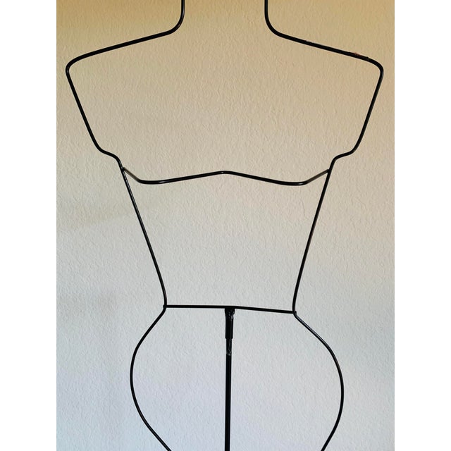Modernist Abstract Figural Industrial Wire Female Mannequin Form on Stand Chairish