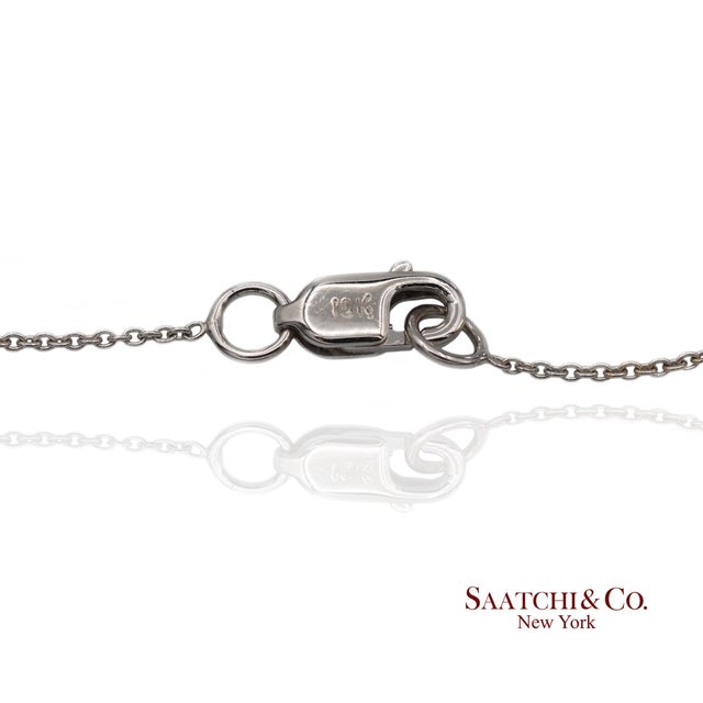 Early 21st Century 18k(750) White Gold Natural Diamond Cross Pendant Necklace With Chain For Sale - Image 5 of 10