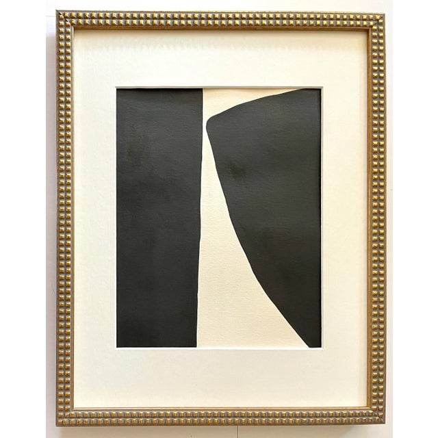 2023 "Ostrica" Abstract Minimalist Painting on Cotton Paper by Artist r.k. Red For Sale - Image 4 of 4