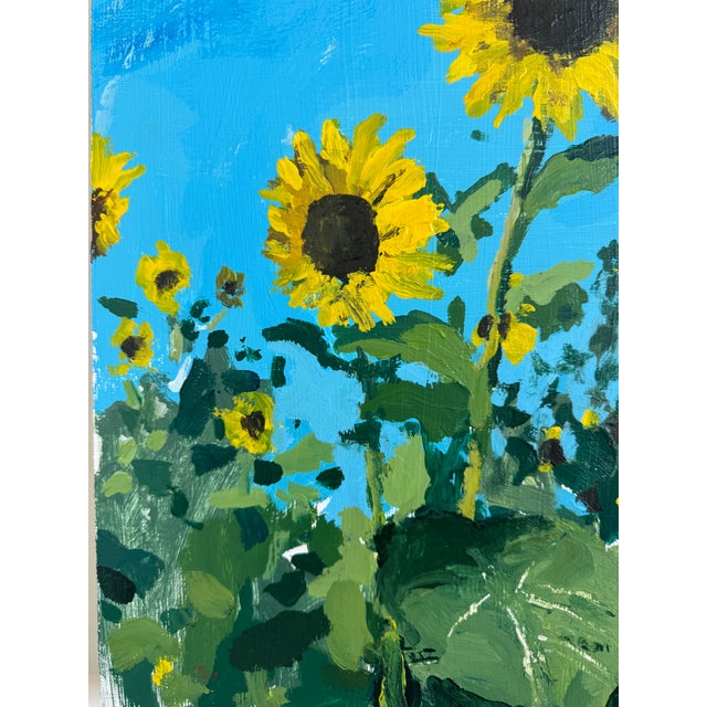 Contemporary Sunflowers, Contemporary Floral Painting by Matt Higgins For Sale - Image 3 of 5