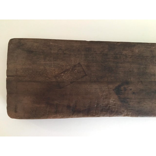 Late 19th Century Antique Primitive Hand Carved Gingerbread Cookie Butter Mold For Sale - Image 5 of 10