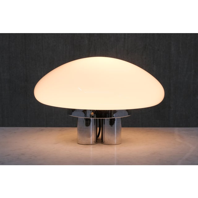 Mid-Century Modern Magnolia Table Lamp by Sergio Mazza & Giuliana Gramigna for Quattrifolio, 1973 For Sale - Image 3 of 12