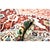 Antique Persian Tabriz Wool 9x12 Red, Ivory, & Green Handmade Area Rug #1143240 For Sale - Image 9 of 9