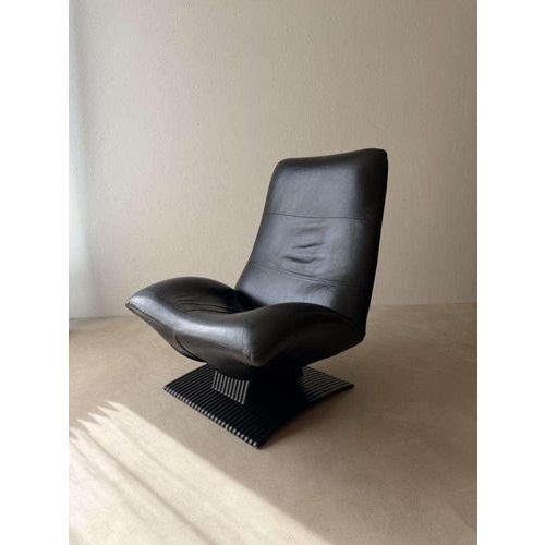 Wave F773 Chair in Black Leather by Peter Van Der Ham for Artifort, 1985 For Sale - Image 10 of 10