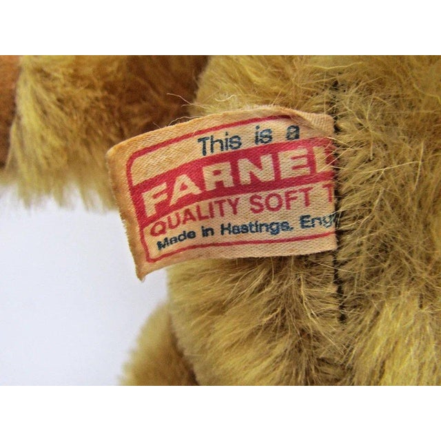 1960s Uk Farnell Golden Mohair Bear With Working Squeak Box Excellent Condition For Sale In Miami - Image 6 of 9