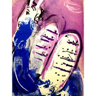 Marc Chagall - Moses with Tablets of Stone - Original Lithograph 1956 For Sale