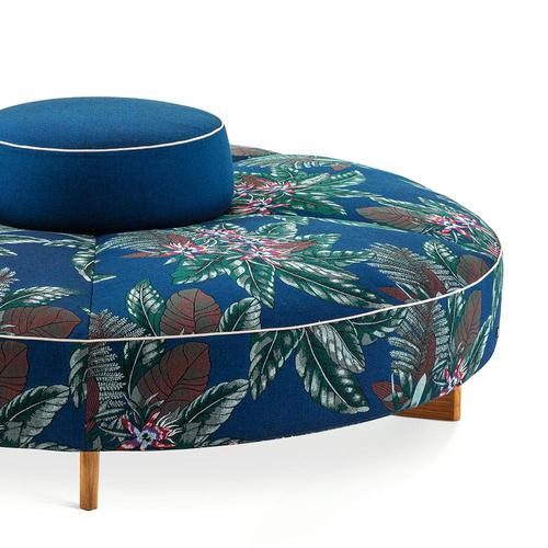 Sail Out Outside Ottoman in Teak and Fabric by Rodolfo Dordoni for Cassina For Sale - Image 3 of 6