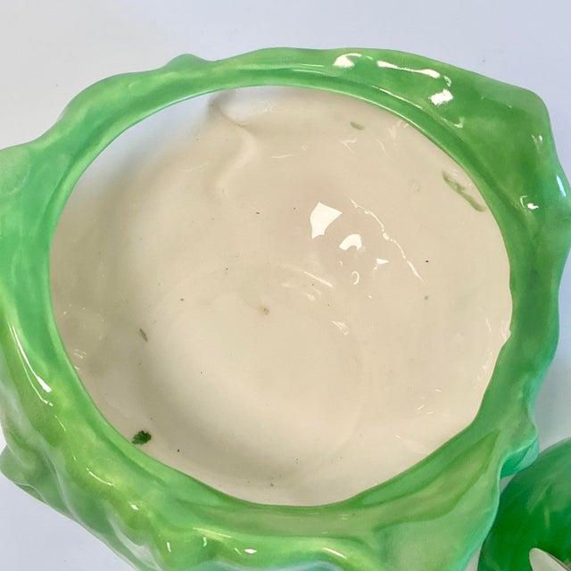 1970s Vintage Hollywood Regency Americana Folk Art Cabbage Tureen With Bunnies - Easter For Sale - Image 14 of 18