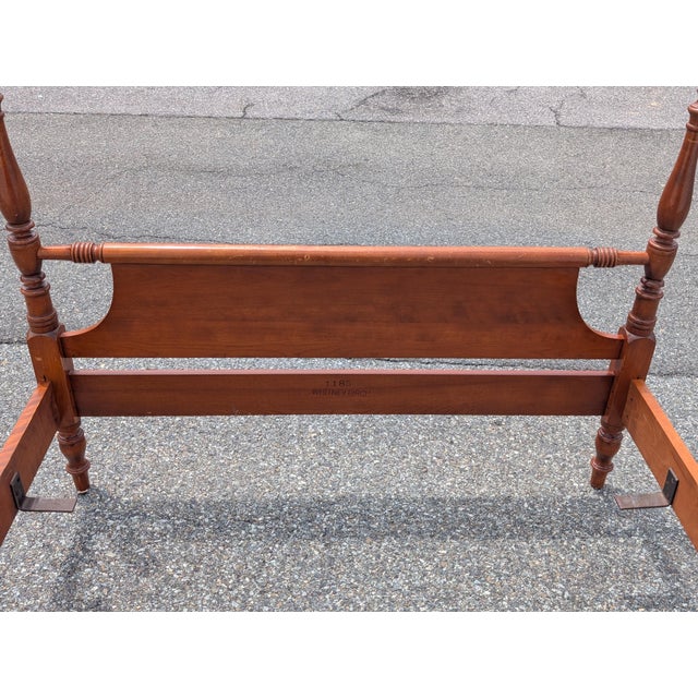 Vintage Whitney Traditional Solid Cherry Four Half Poster Full Size Bed Frame. For Sale - Image 10 of 12