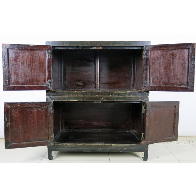 Black Lacquer Gilt Paint Cabinet Chairish