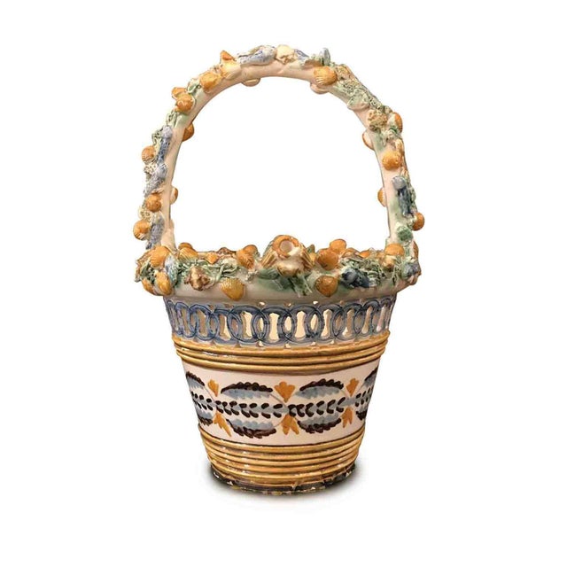 Vintage Ceramic Basket, 1950s For Sale - Image 6 of 6