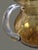 Vintage Amber Hand Blown Art Glass Controlled Bubble Pitcher For Sale - Image 4 of 9